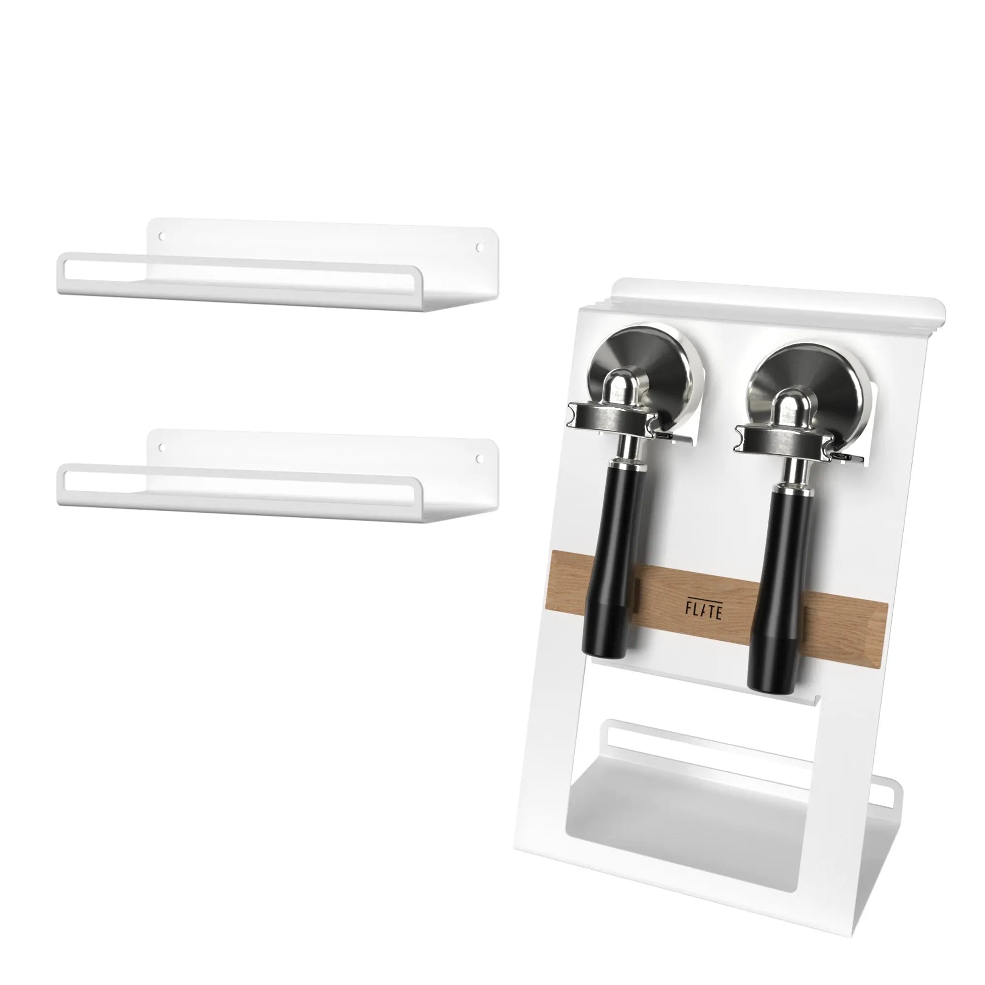 FLATE® Barista Station + Universal Shelf Bundle (Weiß) FLATE® Store